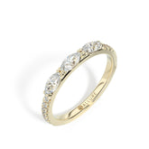 Marquise and Round Diamond Accent Wedding Band by Allure